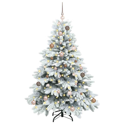vidaXL Artificial Christmas Tree with 150 LEDs White 150 cm PE and PVC