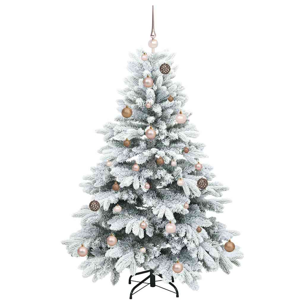 vidaXL Artificial Christmas Tree with 150 LEDs White 150 cm PE and PVC