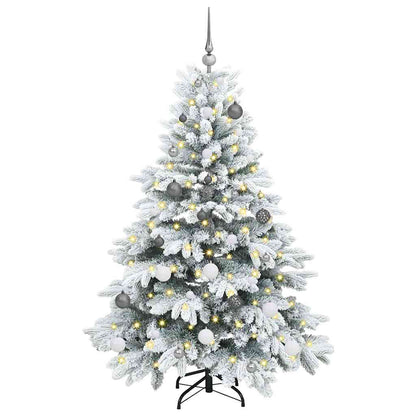 vidaXL Artificial Christmas Tree with 150 LEDs White 150 cm PE and PVC