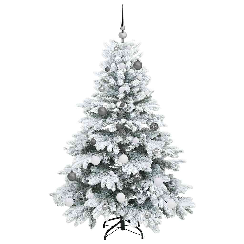 vidaXL Artificial Christmas Tree with 150 LEDs White 150 cm PE and PVC