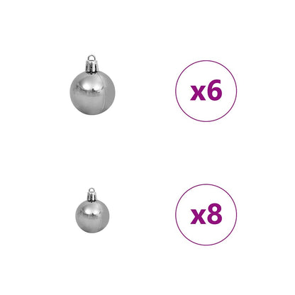 vidaXL Artificial Christmas Tree with 150 LEDs White 150 cm PE and PVC