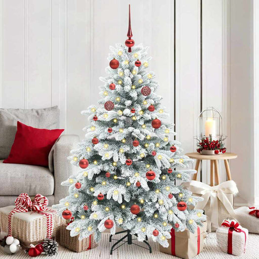 vidaXL Artificial Christmas Tree with 150 LEDs White 150 cm PE and PVC