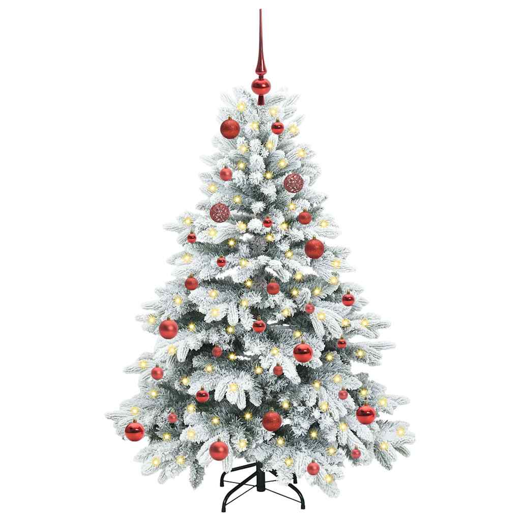 vidaXL Artificial Christmas Tree with 150 LEDs White 150 cm PE and PVC