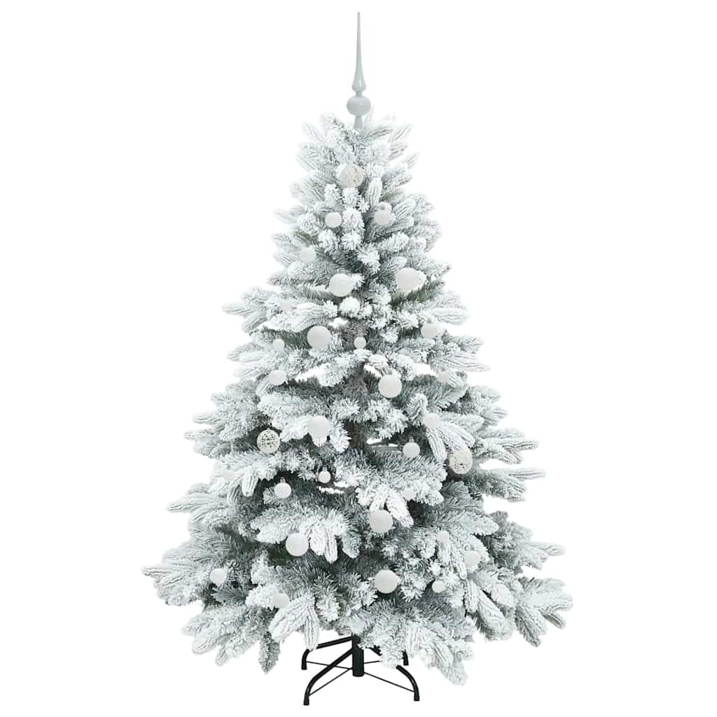 vidaXL Artificial Christmas Tree with 150 LEDs White 150 cm PE and PVC