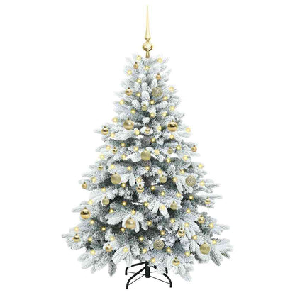 vidaXL Artificial Christmas Tree with 150 LEDs White 150 cm PE and PVC