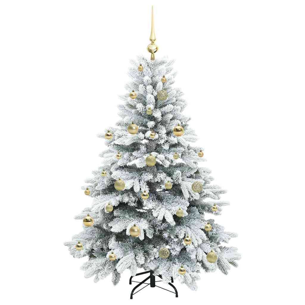 vidaXL Artificial Christmas Tree with 150 LEDs White 150 cm PE and PVC