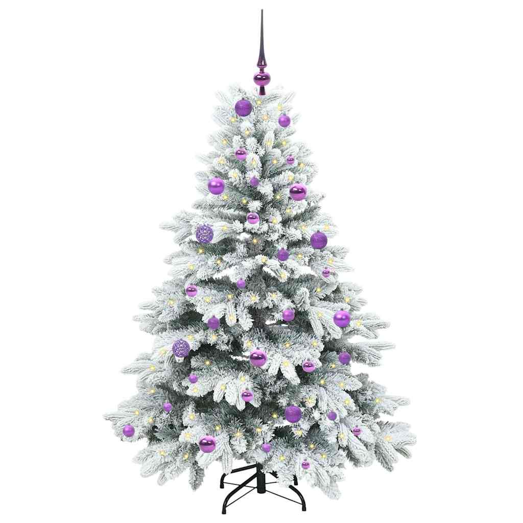 vidaXL Artificial Christmas Tree with 150 LEDs White 150 cm PE and PVC