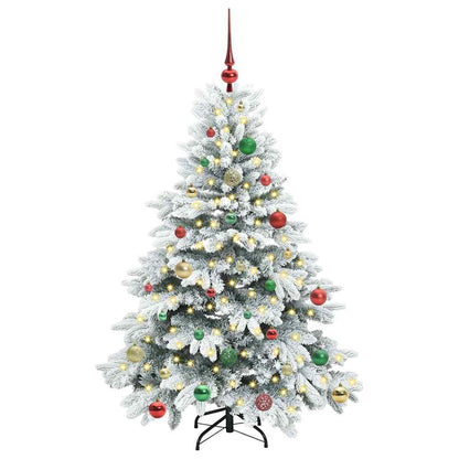 vidaXL Artificial Christmas Tree with 150 LEDs White 150 cm PE and PVC
