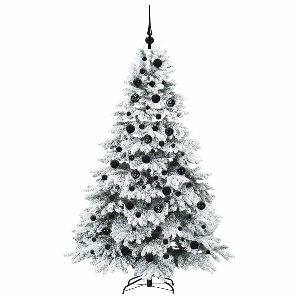 vidaXL Artificial Christmas Tree with 300 LEDs White 180 cm PE and PVC