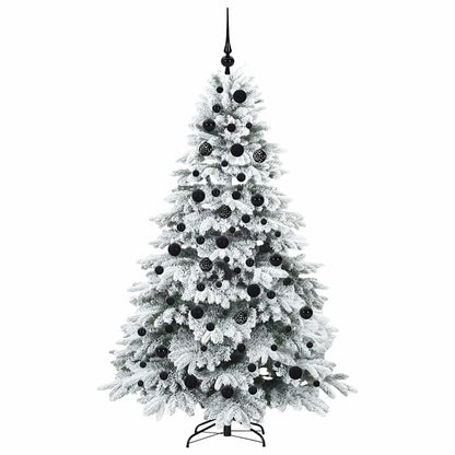 vidaXL Artificial Christmas Tree with 300 LEDs White 180 cm PE and PVC