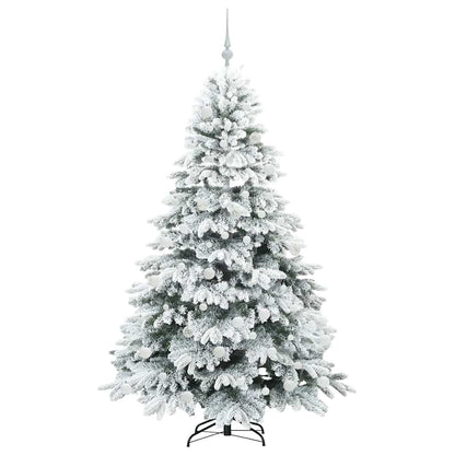 vidaXL Artificial Christmas Tree with 300 LEDs White 180 cm PE and PVC