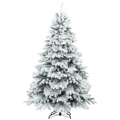 vidaXL Artificial Christmas Tree with 300 LEDs White 180 cm PE and PVC