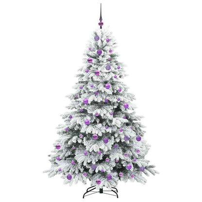 vidaXL Artificial Christmas Tree with 300 LEDs White 180 cm PE and PVC