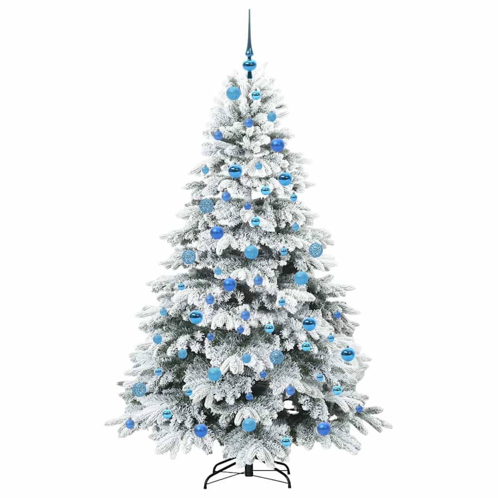 vidaXL Artificial Christmas Tree with 300 LEDs White 180 cm PE and PVC