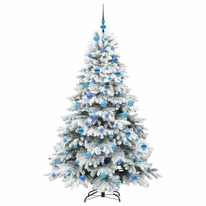 vidaXL Artificial Christmas Tree with 300 LEDs White 180 cm PE and PVC