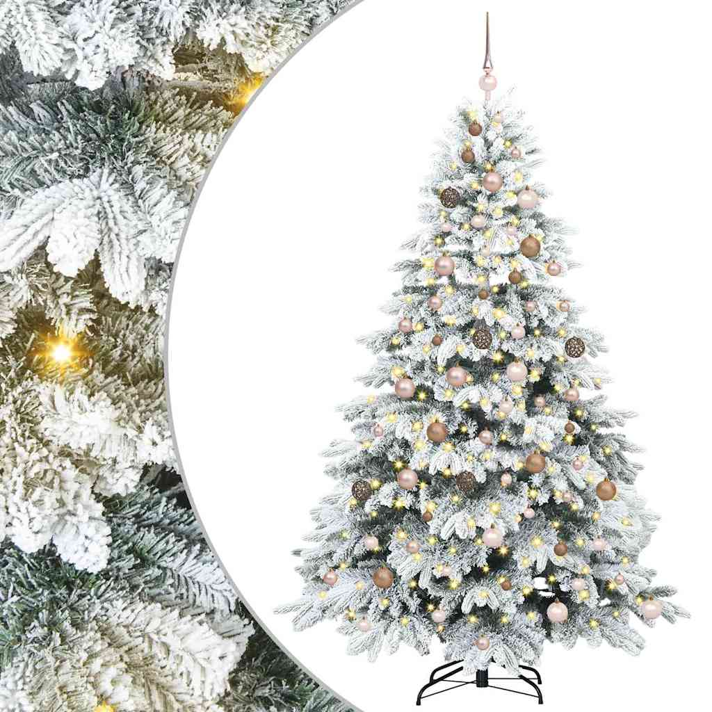 vidaXL Artificial Christmas Tree White 210 cm PE and PVC