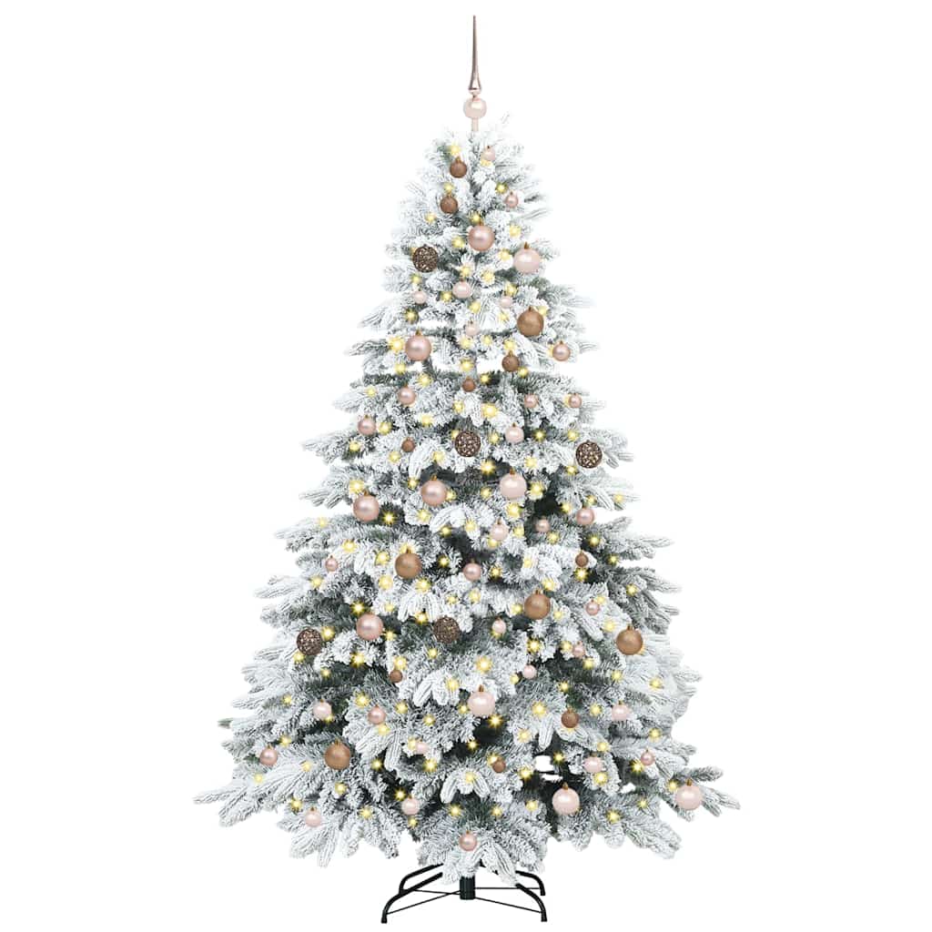 vidaXL Artificial Christmas Tree White 210 cm PE and PVC