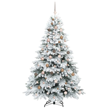 vidaXL Artificial Christmas Tree White 210 cm PE and PVC