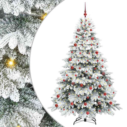 vidaXL Artificial Hinged Christmas Tree 210 cm 300 LEDs Warm White