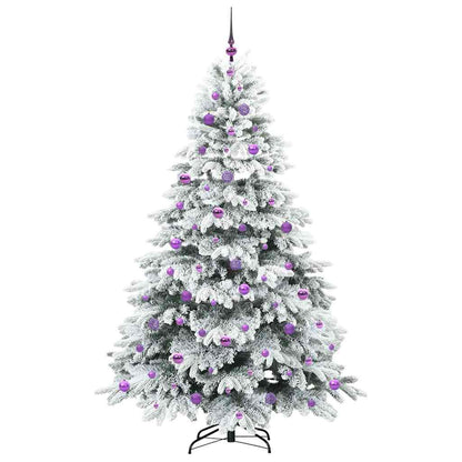 vidaXL Artificial Christmas Tree with 300 LEDs White 210 cm PE and PVC