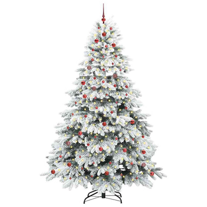 vidaXL Artificial Hinged Christmas Tree 240 cm 300 LEDs Warm White