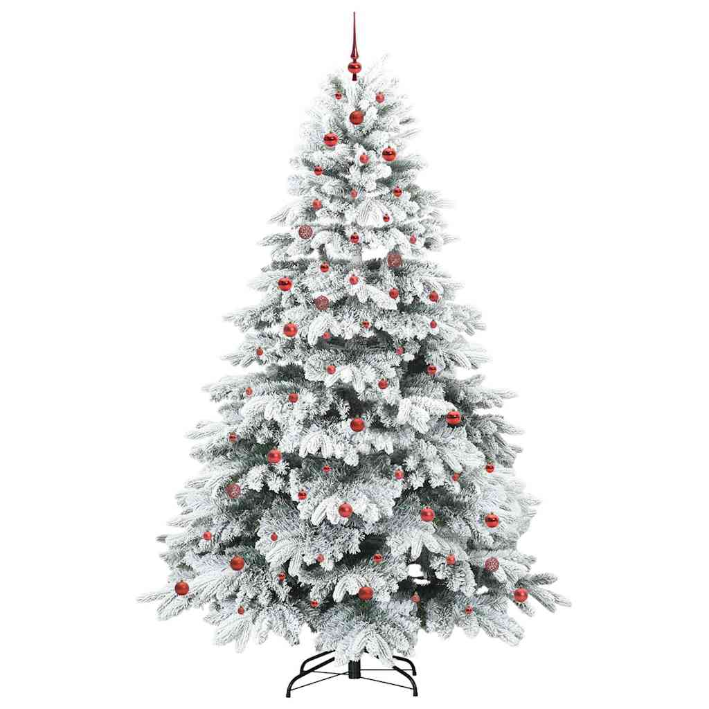 vidaXL Artificial Hinged Christmas Tree 240 cm 300 LEDs Warm White