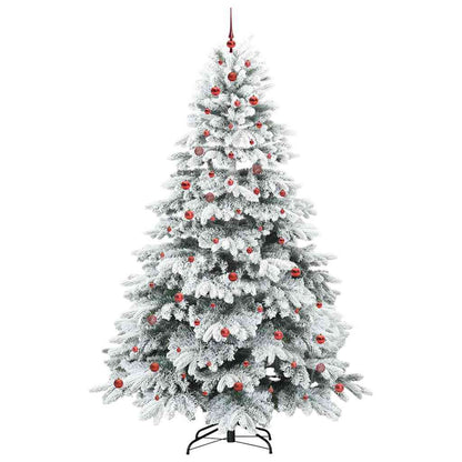 vidaXL Artificial Hinged Christmas Tree 240 cm 300 LEDs Warm White