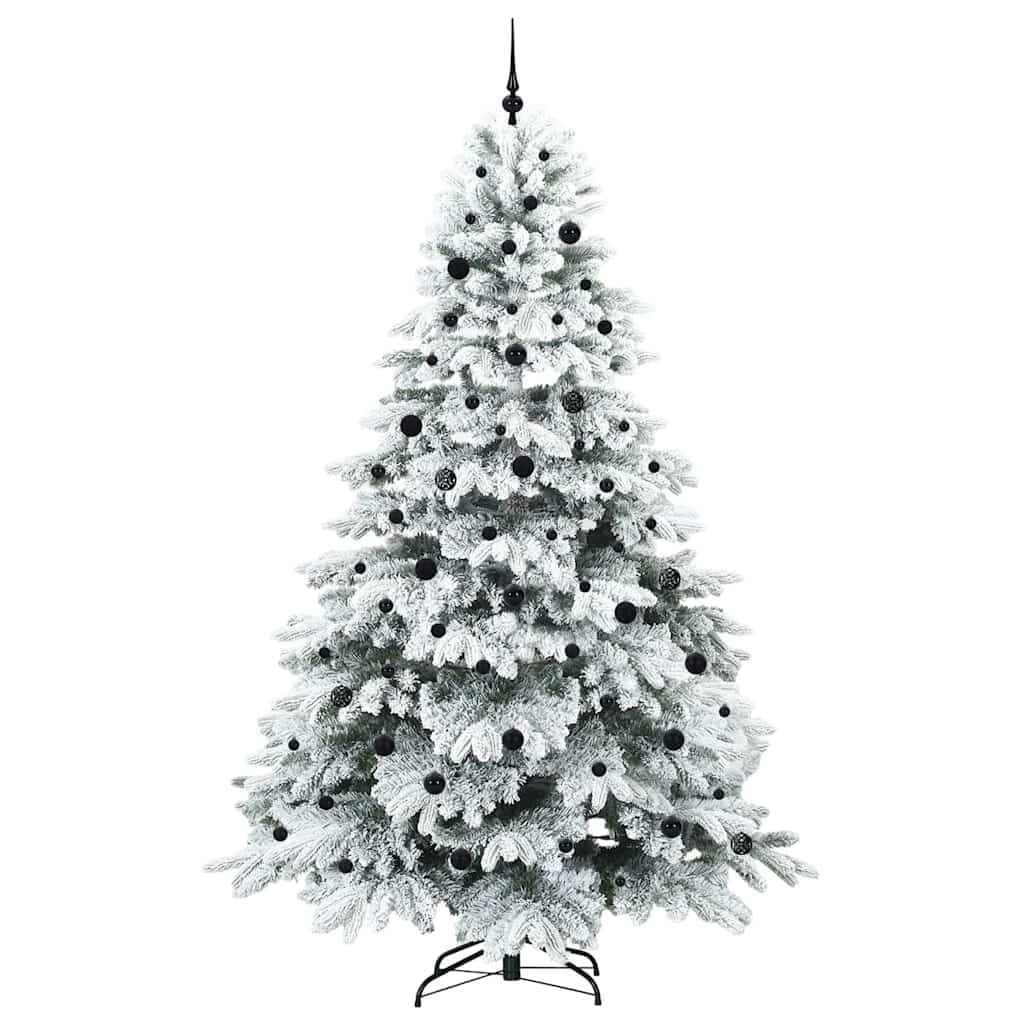 vidaXL Artificial Christmas Tree with 300 LEDs White 240 cm PE and PVC