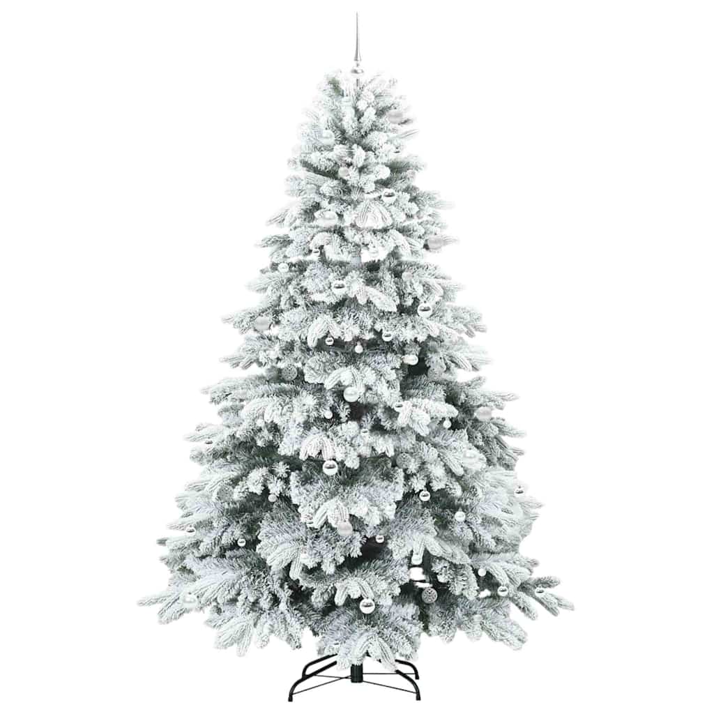 vidaXL Artificial Hinged Christmas Tree 240 cm 300 LEDs Warm White