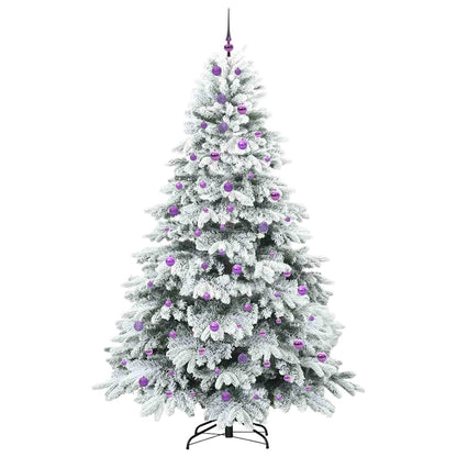 vidaXL Artificial Christmas Tree with 300 LEDs White 240 cm PE and PVC