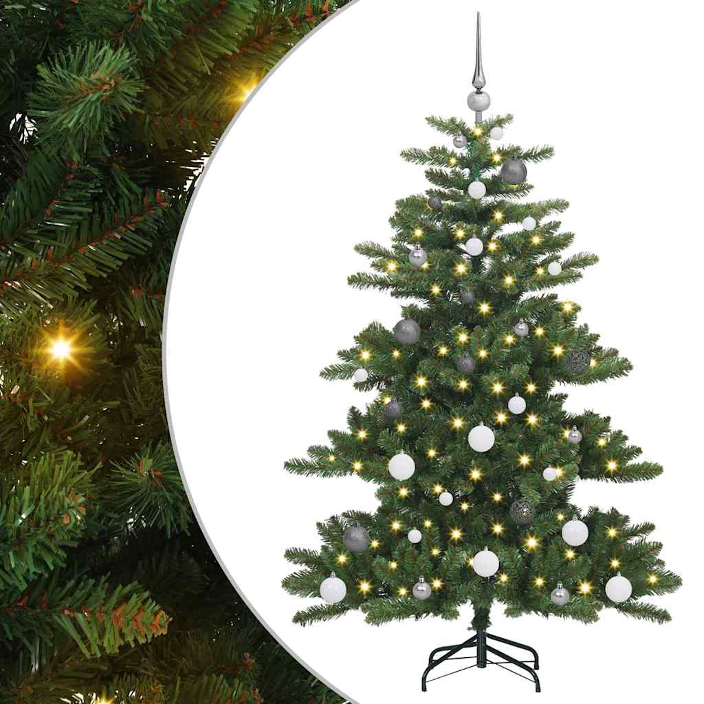 vidaXL Artificial Hinged Christmas Tree Green 150 cm PVC and Steel