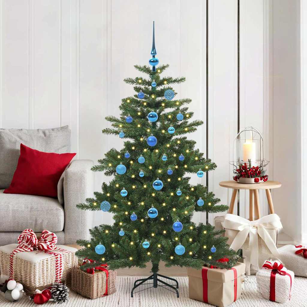 vidaXL Artificial Hinged Christmas Tree Green 150 cm PVC and Steel