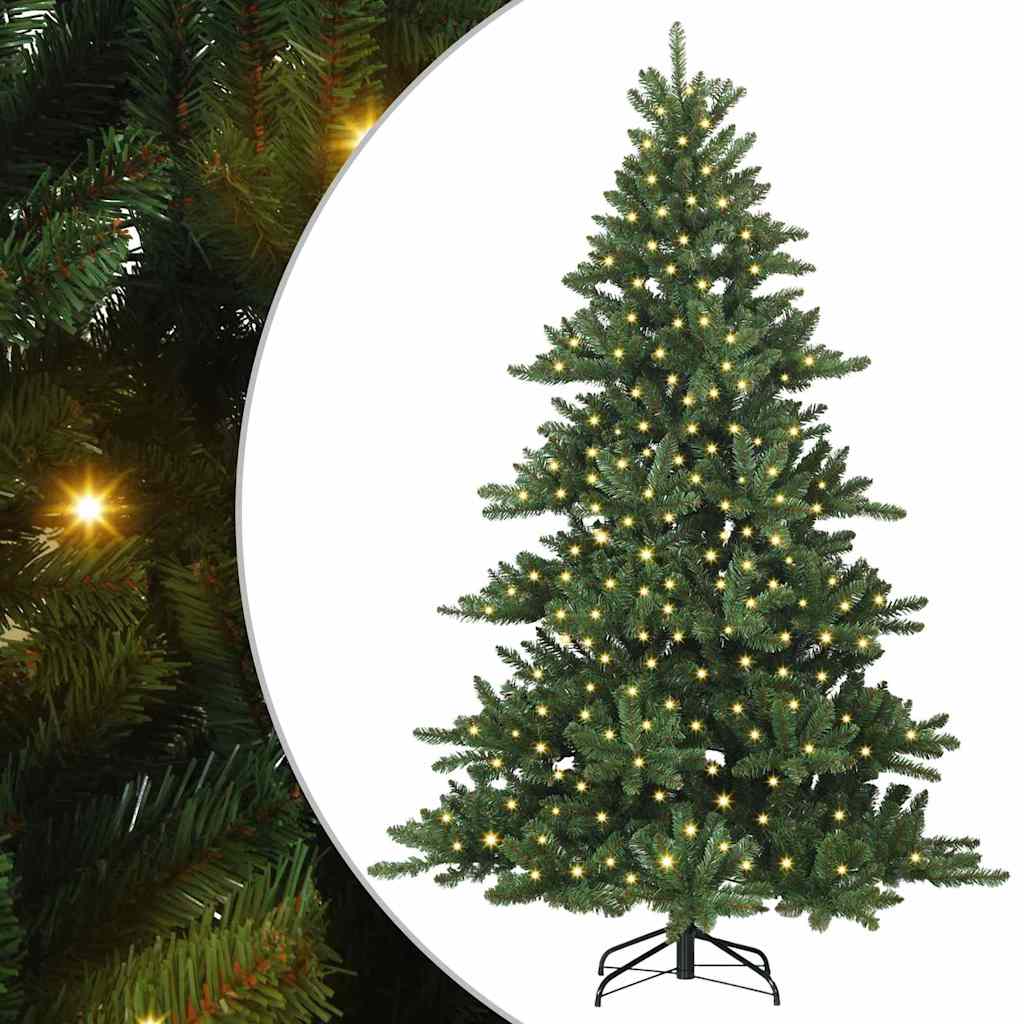 vidaXL Artificial Hinged Christmas Tree Green 180 cm PVC and Steel