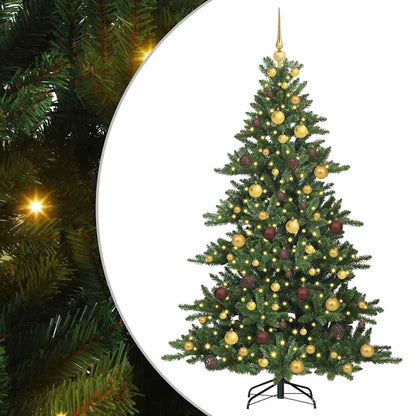vidaXL Artificial Hinged Christmas Tree Green 180 cm PVC and Steel