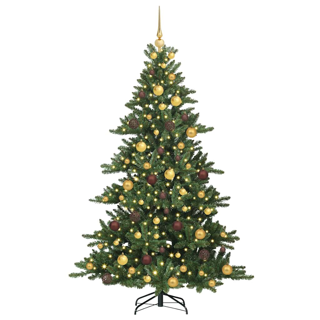 vidaXL Artificial Hinged Christmas Tree Green 180 cm PVC and Steel