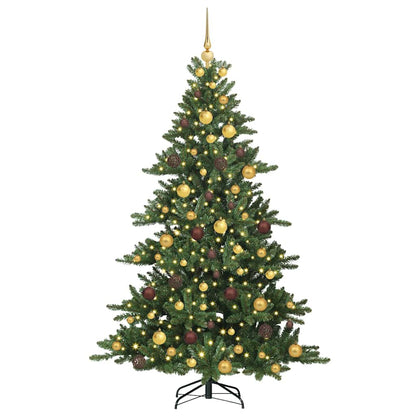vidaXL Artificial Hinged Christmas Tree Green 180 cm PVC and Steel