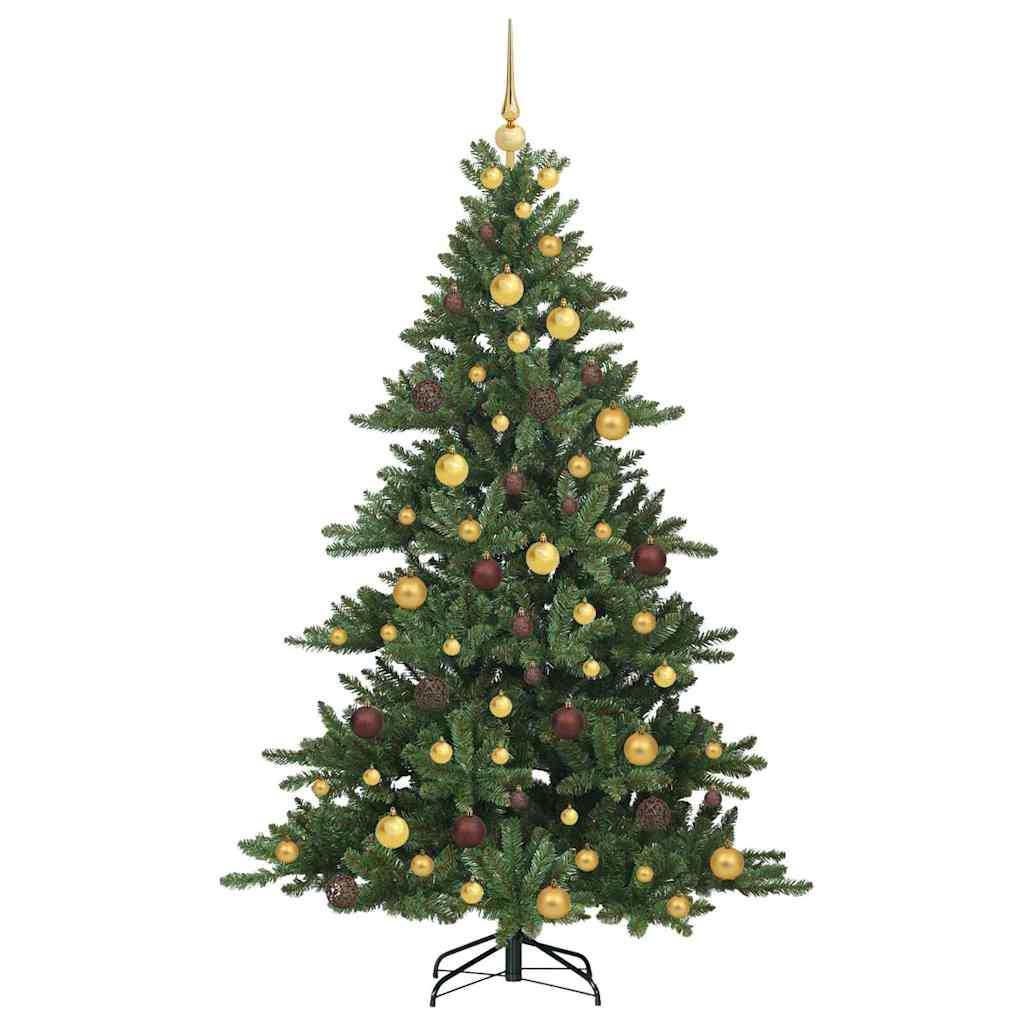 vidaXL Artificial Hinged Christmas Tree Green 180 cm PVC and Steel