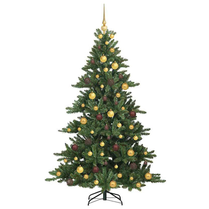 vidaXL Artificial Hinged Christmas Tree Green 180 cm PVC and Steel