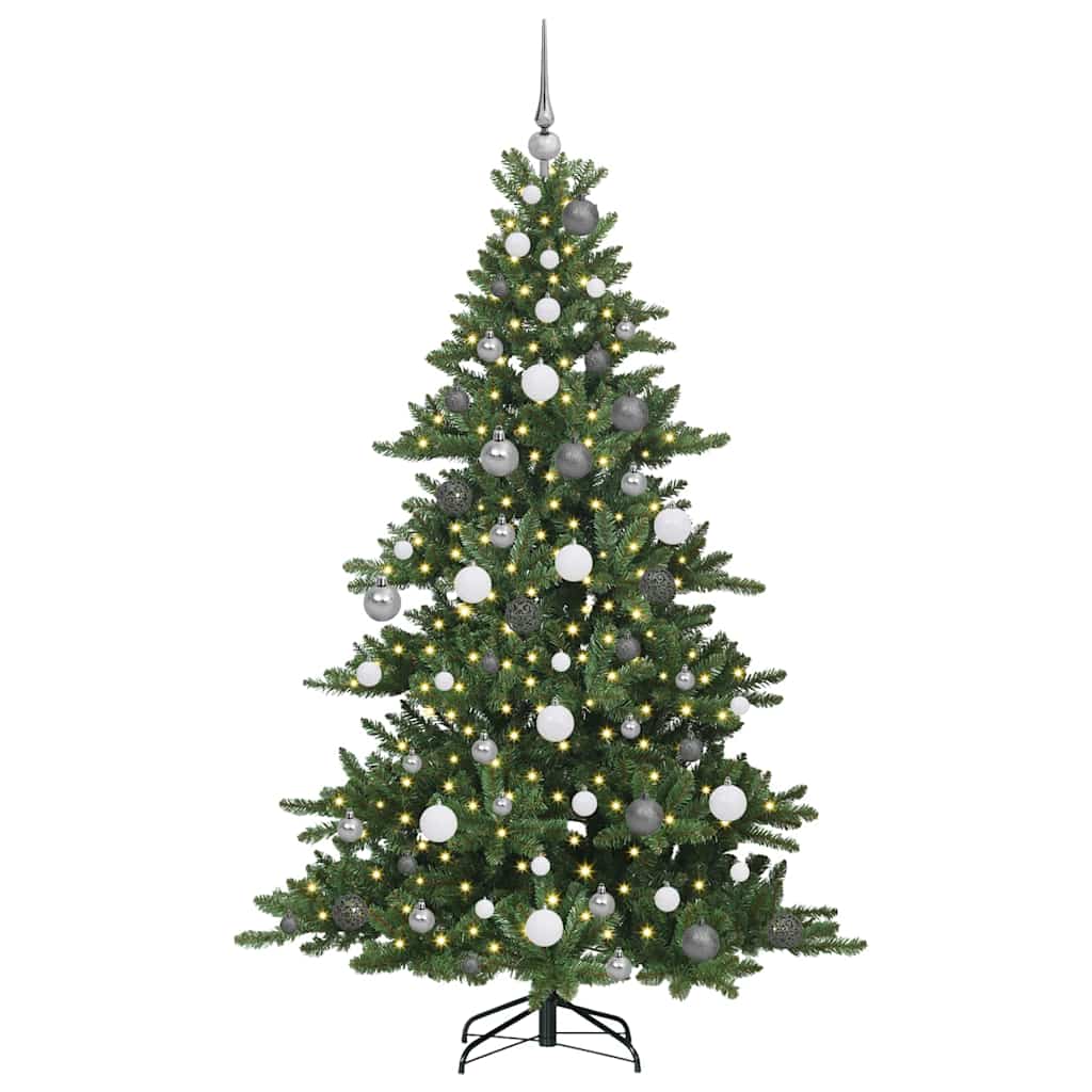 vidaXL Artificial Hinged Christmas Tree Green 180 cm PVC and Steel