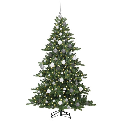 vidaXL Artificial Hinged Christmas Tree Green 180 cm PVC and Steel