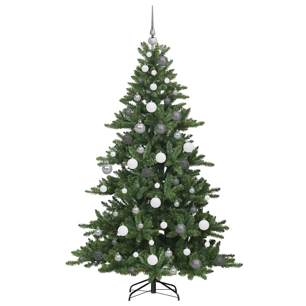 vidaXL Artificial Hinged Christmas Tree Green 180 cm PVC and Steel