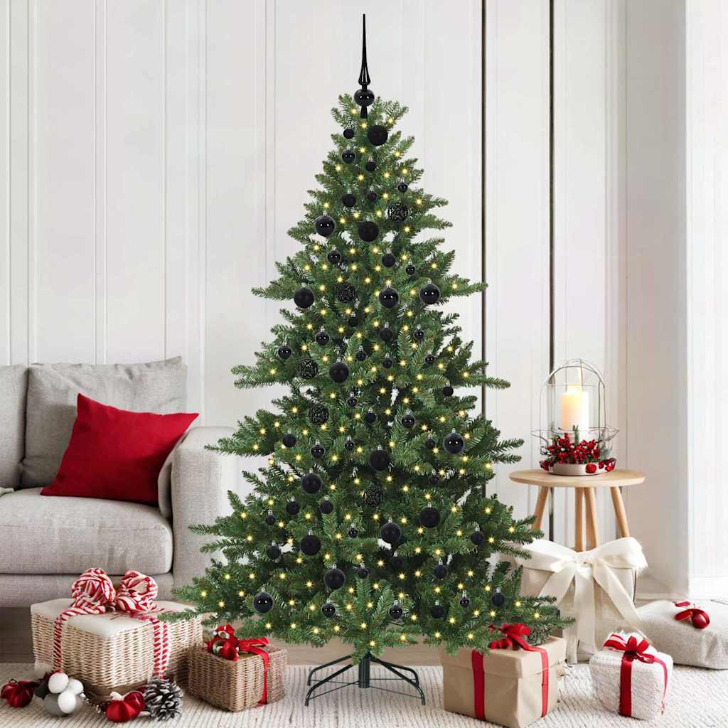 vidaXL Artificial Hinged Christmas Tree Green 180 cm PVC and Steel