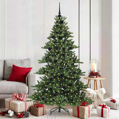 vidaXL Artificial Hinged Christmas Tree Green 180 cm PVC and Steel