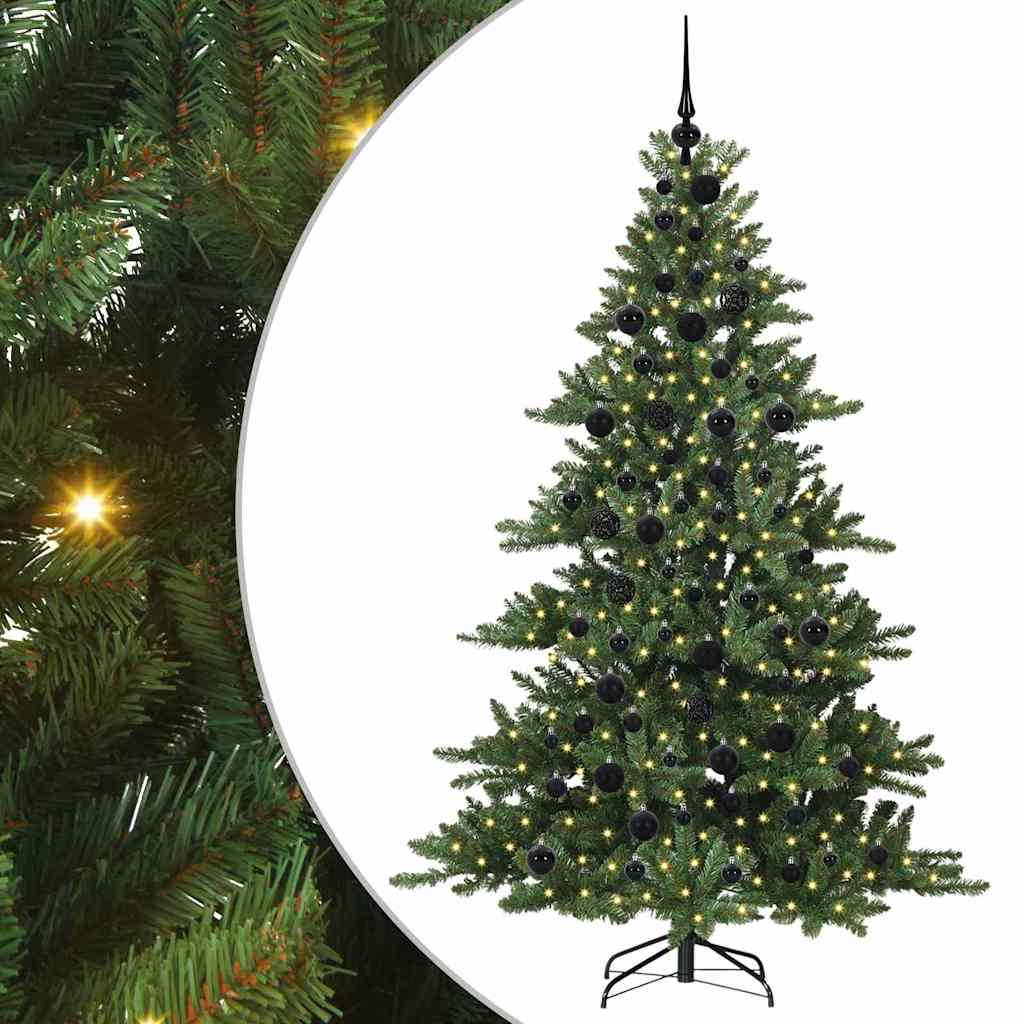 vidaXL Artificial Hinged Christmas Tree Green 180 cm PVC and Steel