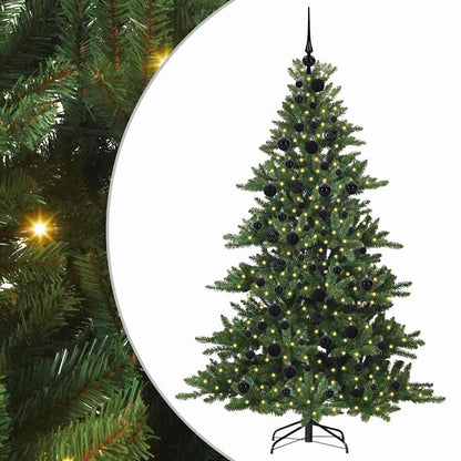 vidaXL Artificial Hinged Christmas Tree Green 180 cm PVC and Steel