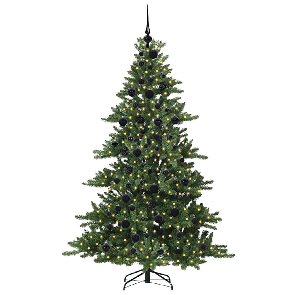 vidaXL Artificial Hinged Christmas Tree Green 180 cm PVC and Steel