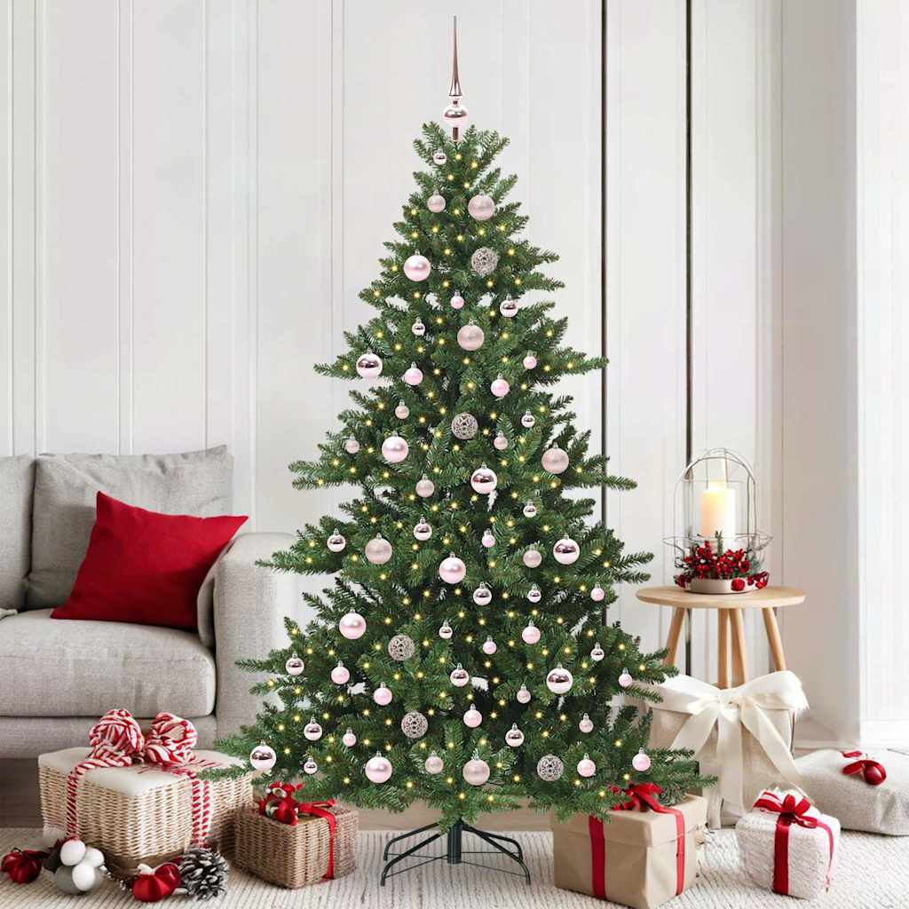 vidaXL Artificial Hinged Christmas Tree Green 180 cm PVC and Steel