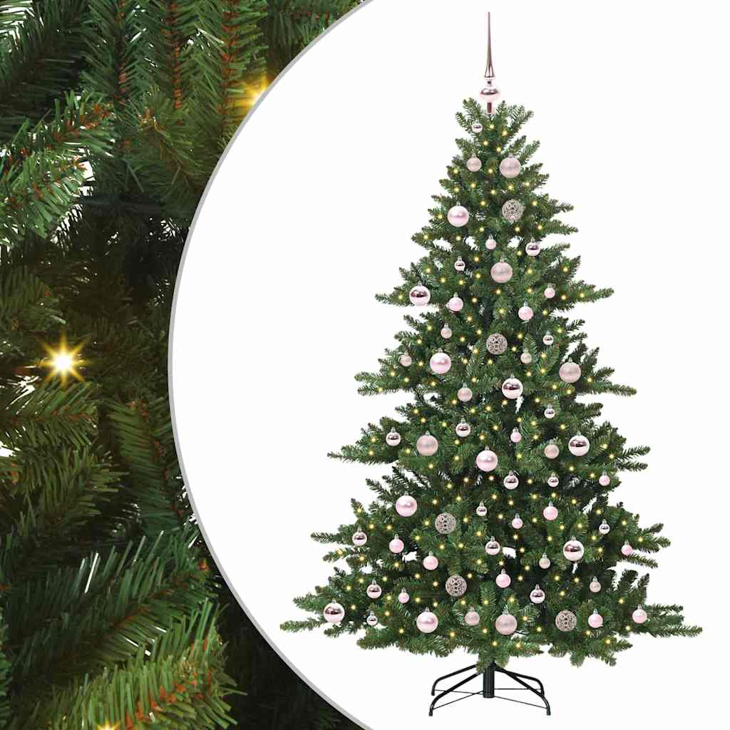 vidaXL Artificial Hinged Christmas Tree Green 180 cm PVC and Steel