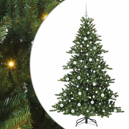 vidaXL Artificial Hinged Christmas Tree Green 180 cm PVC and Steel