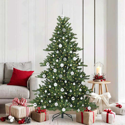 vidaXL Artificial Hinged Christmas Tree Green 180 cm PVC